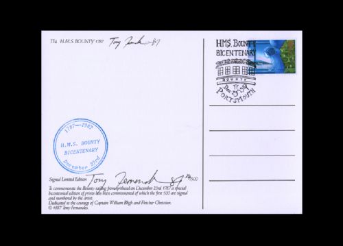 First Day Cover HMS Bounty 1787